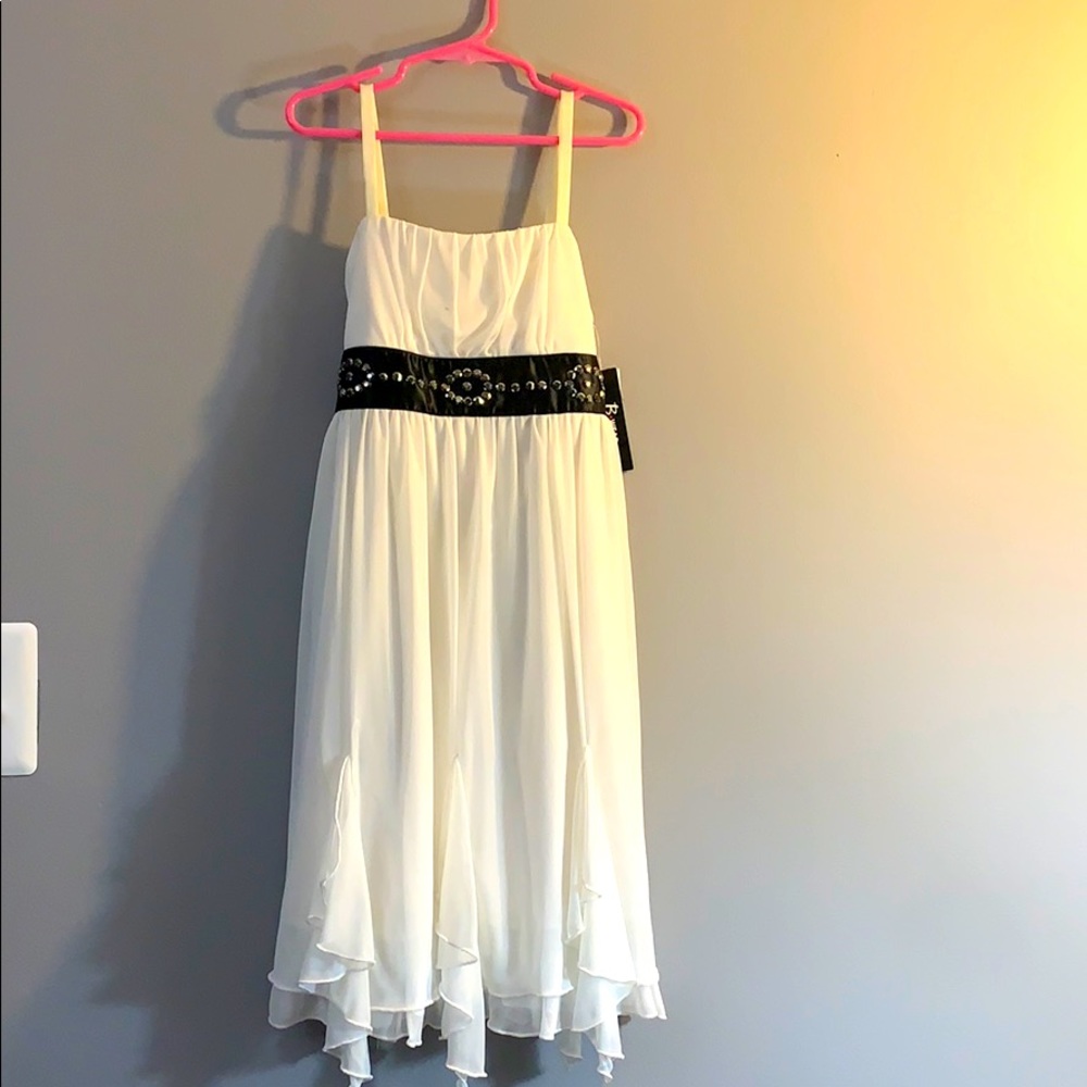 Formal Black and White Dress for Girls